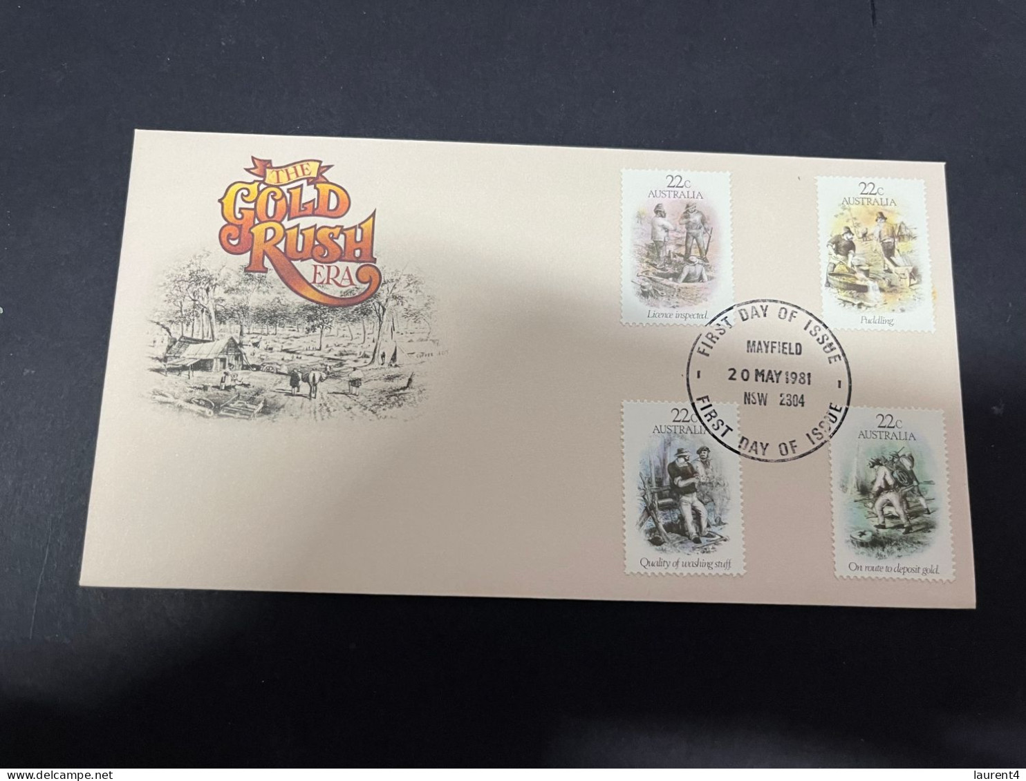 5-1-2024 (4 W 22) Australia FDC - Gold Rush - 1981 - FDC