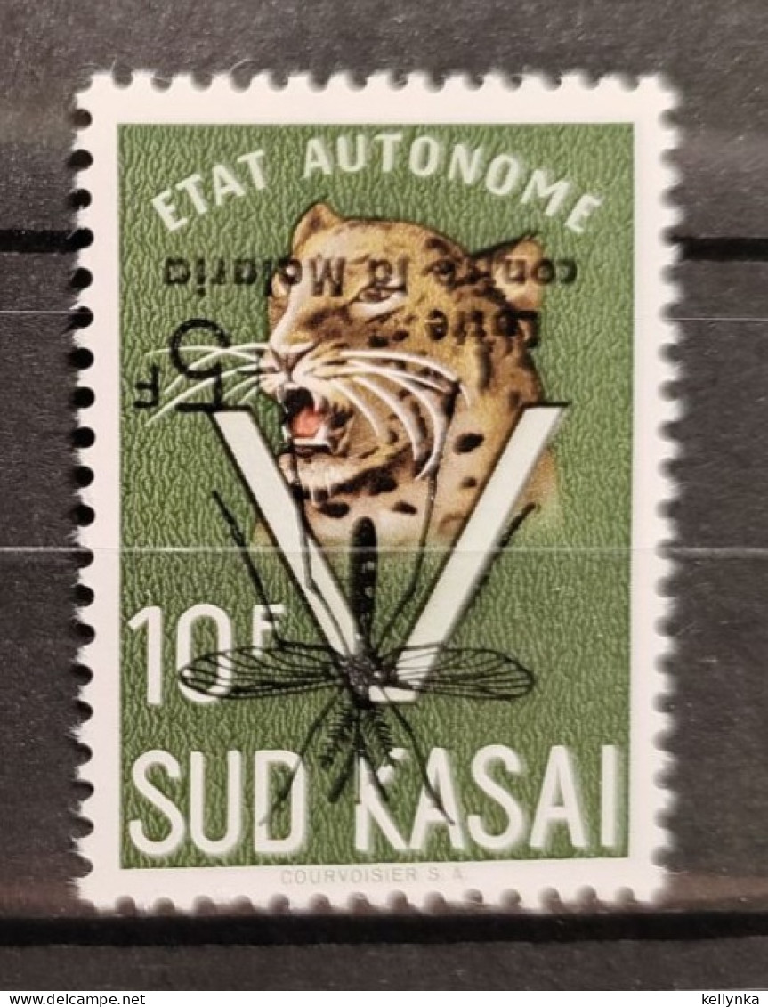 Sud Kasai - 24B - Léopards - Surcharge Renversée -  "Lutte Contre La Malaria" - 1961 - MNH - Zuid-Kasaï