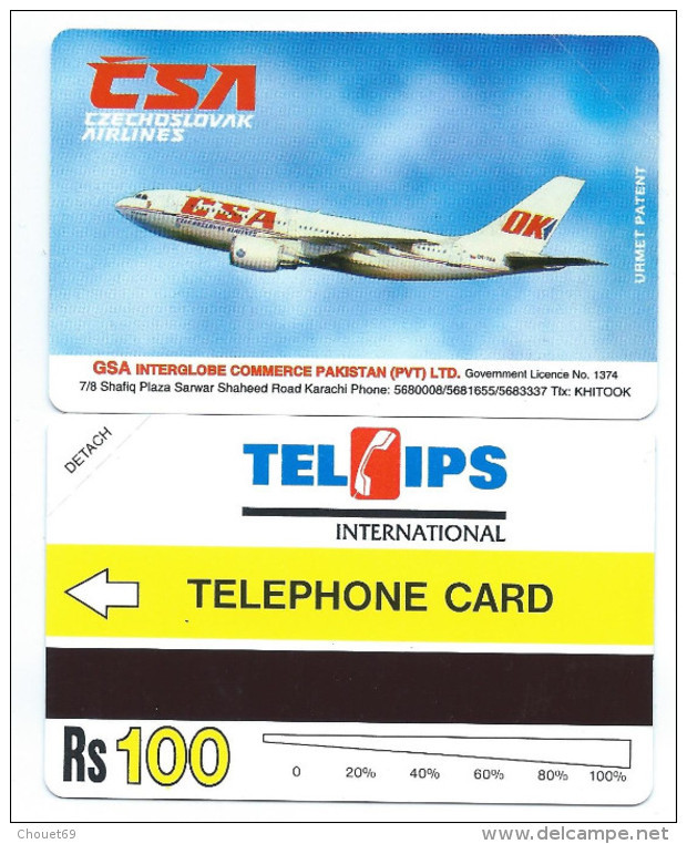 PAKISTAN 4 - 100Rs CSA Air Lines Avion Fly Plane 1994 MINT URMET NEUVE (CK1116 - Pakistan