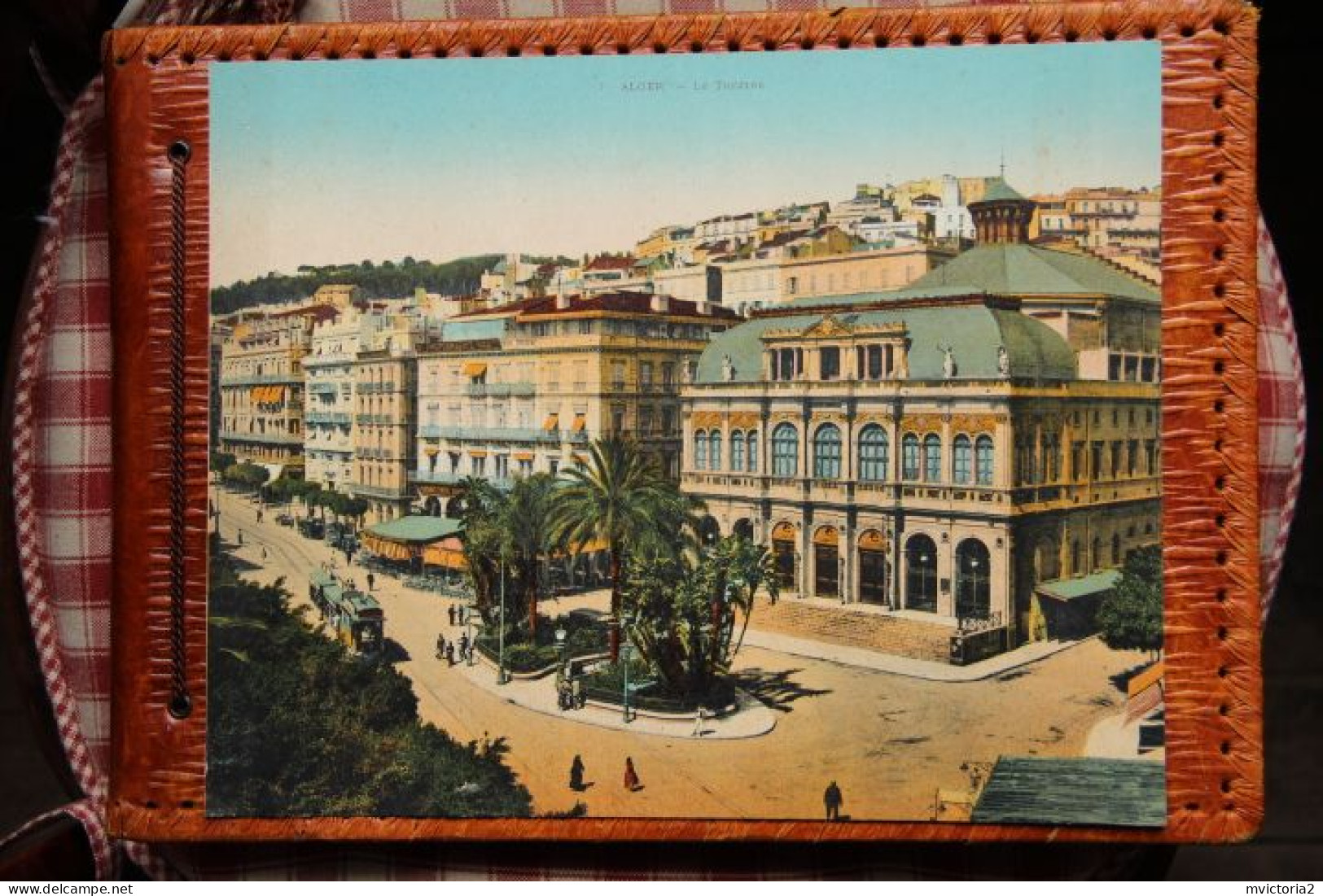 ALGERIE - RARE CARTE POSTALE MONUMENTALE : ALGER, Le Théâtre - Alger