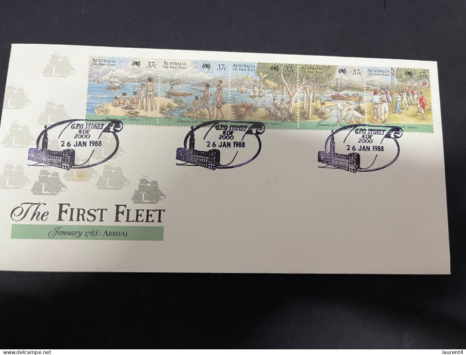 5-1-2024 (4 W 24) Australia Cover - FDC - 1988 - The First Fleeet (2 Covers) - FDC