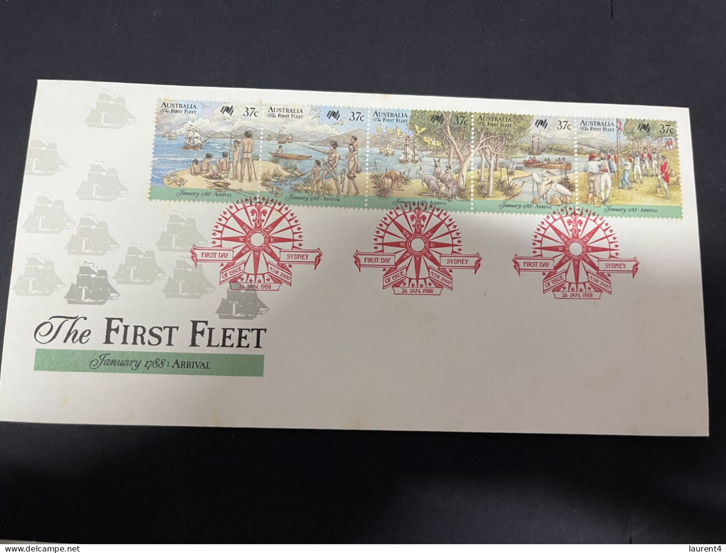 5-1-2024 (4 W 24) Australia Cover - FDC - 1988 - The First Fleeet (2 Covers) - FDC