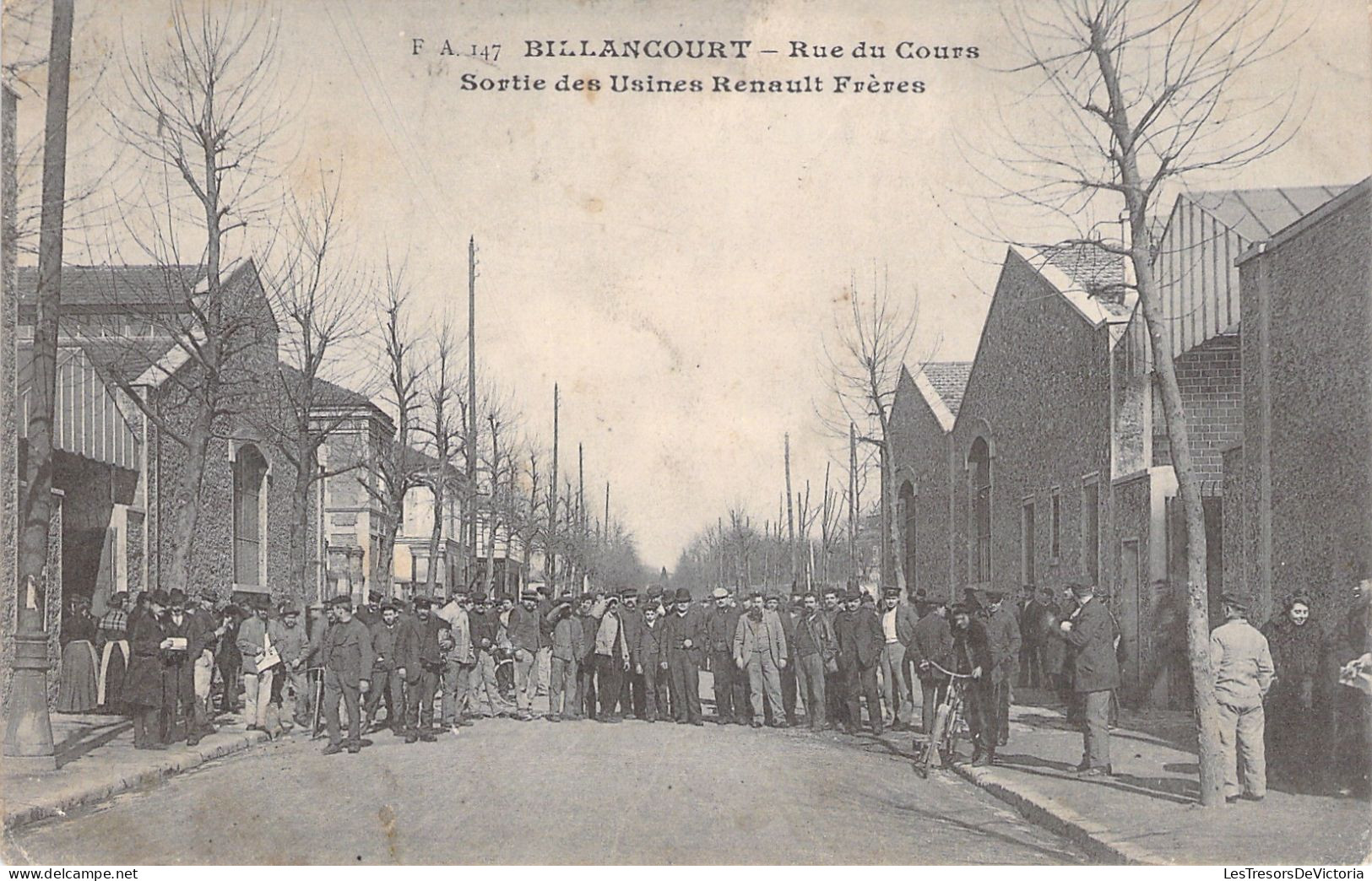 FRANCE - Billancourt - Rue Du Cours - Sortie Des Usines Renault Freres - Animé - Carte Postale Ancienne - Boulogne Billancourt