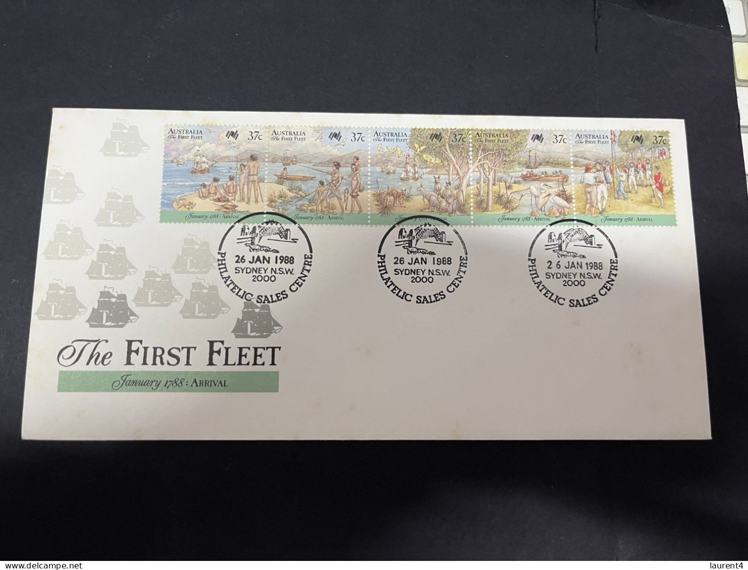 5-1-2024 (4 W 24) Australia Cover - FDC - 1988 - The First Fleeet (2 Covers) - FDC