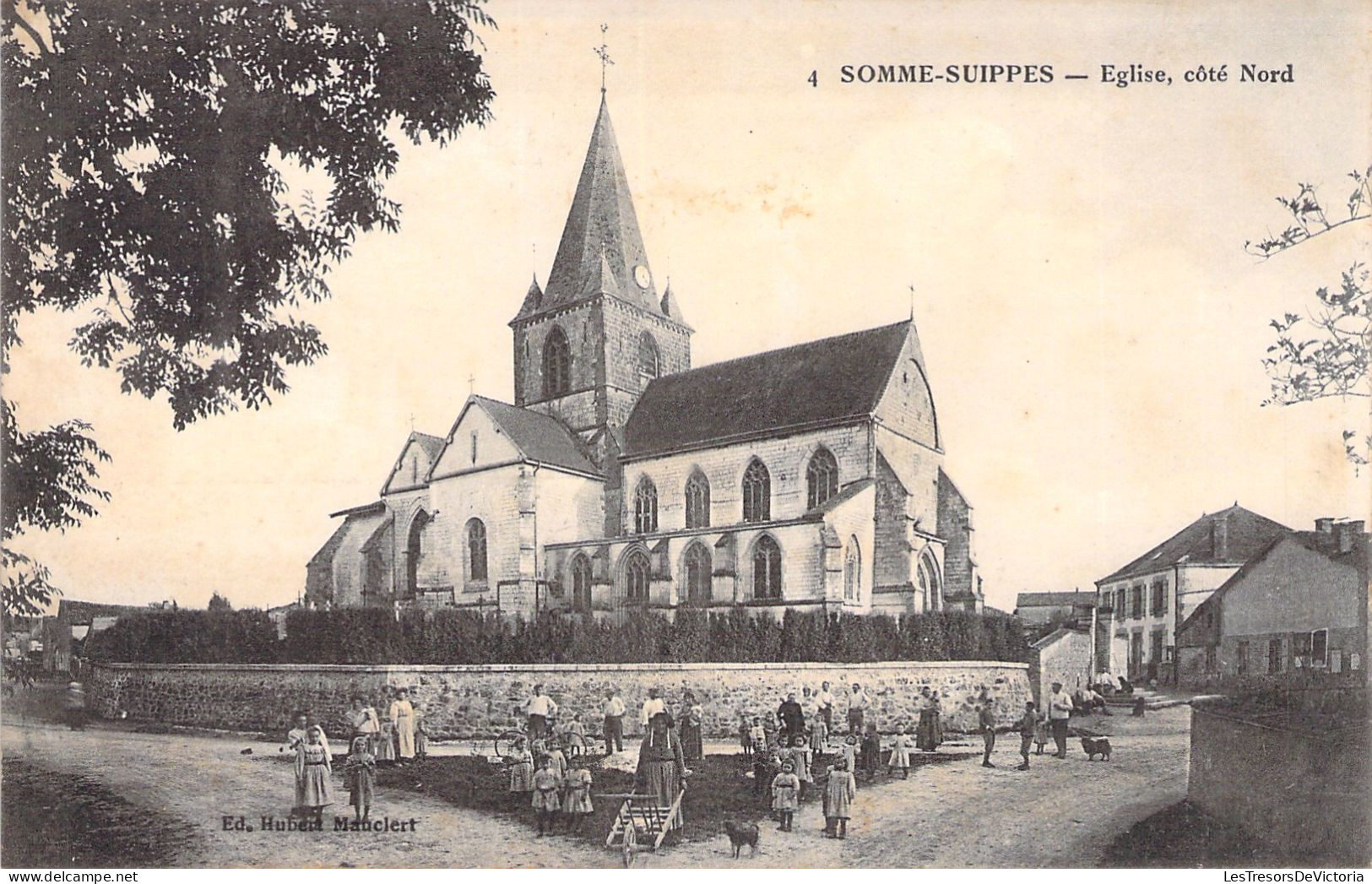 FRANCE - Somme Suippes - Eglise Coté Nord - Animé - Carte Postale Ancienne - Sonstige & Ohne Zuordnung