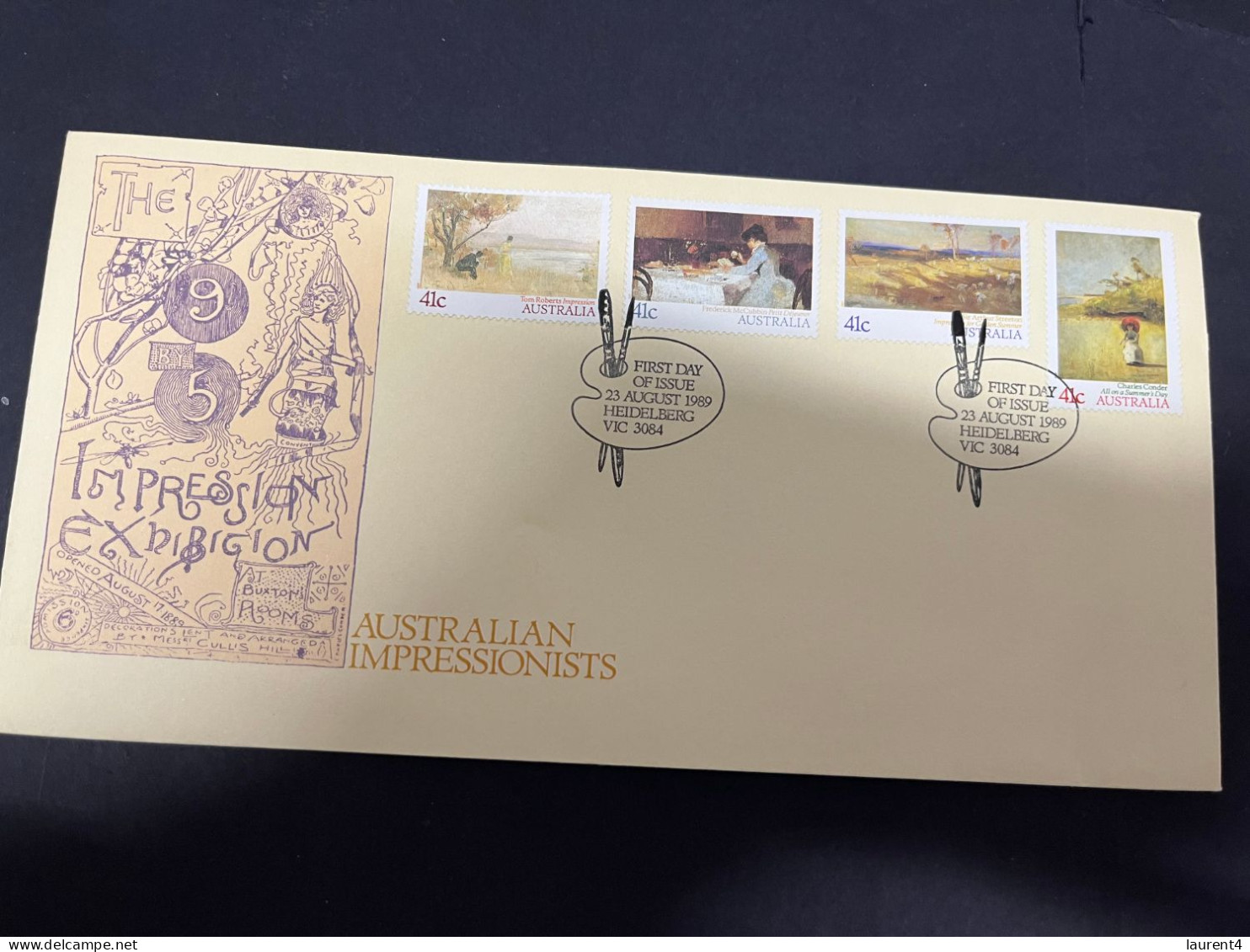 5-1-2024 (4 W 24) Australia Cover - FDC - 1989 - The Impressionists (art Paiting) - FDC