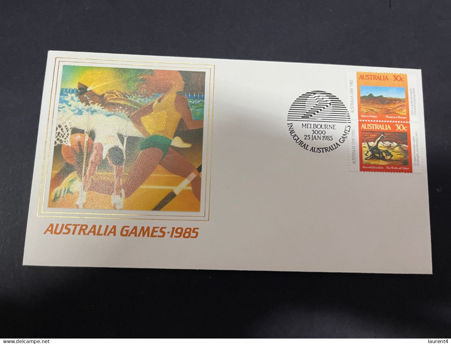 5-1-2024 (4 W 24) Australia Cover - FDC - 1985 - Australian Games (silk Cover) - FDC