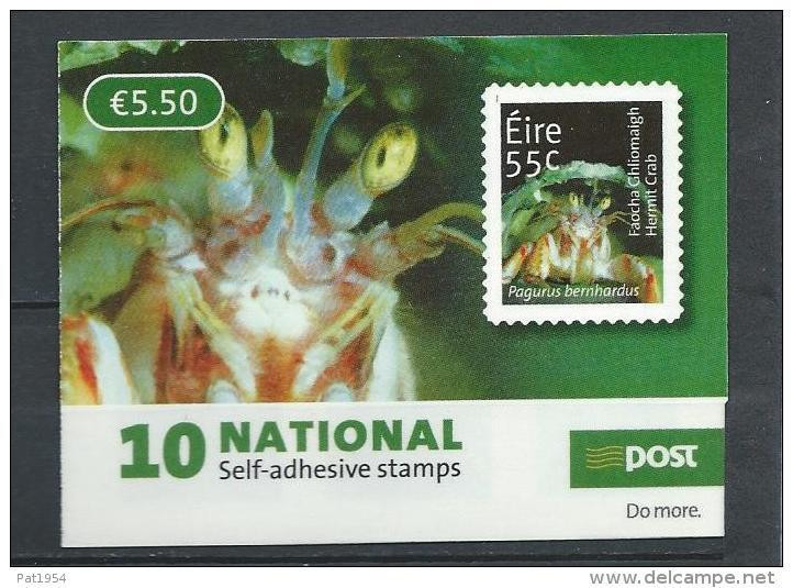 Irlande 2011 Carnet N°1989  Neuf ** Faune Marine Bernard L'hermite - Markenheftchen