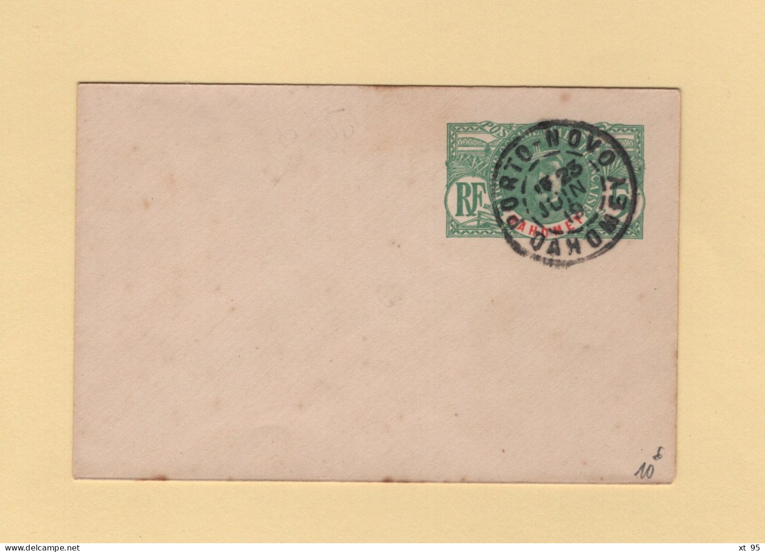 Dahomey - Porto Novo - Entier Postal - 1919 - Lettres & Documents