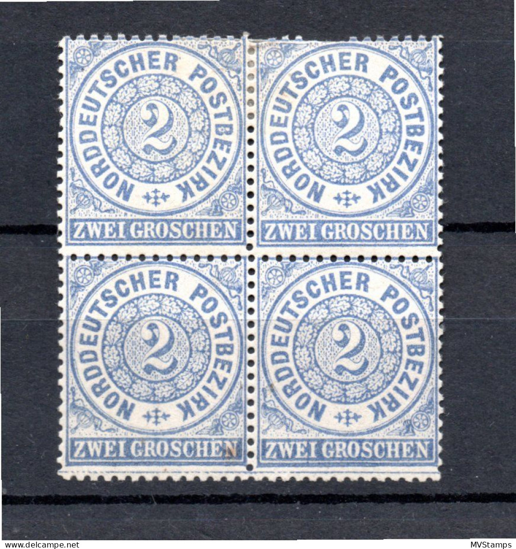 NDP 1869 Freimarke 17 In Viererblock Luxus Ungebraucht/postfrisch - Postfris