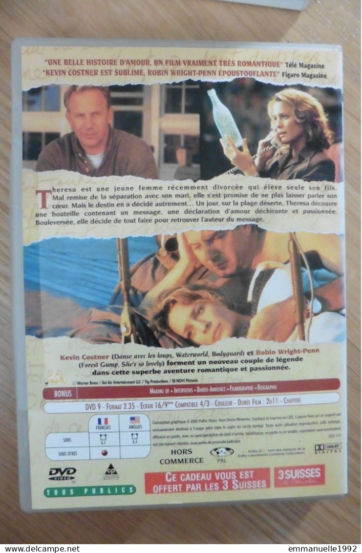 DVD Film Une Bouteille à La Mer 1999 Kevin Costner Robin Wright-Penn Paul Newman - Message In A Bottle - Comedy