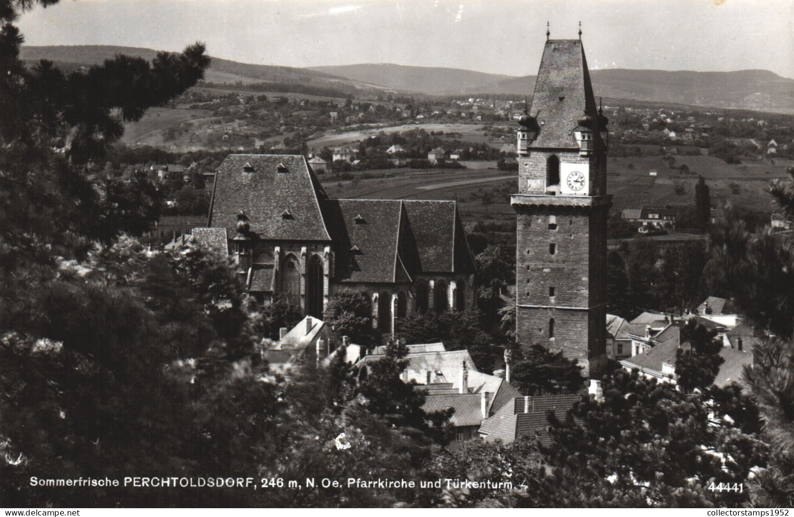 PERCHTOLDSDORF, TOWER WITH CLOCK, ARCHITECTURE, CHURCH, AUSTRIA - Perchtoldsdorf