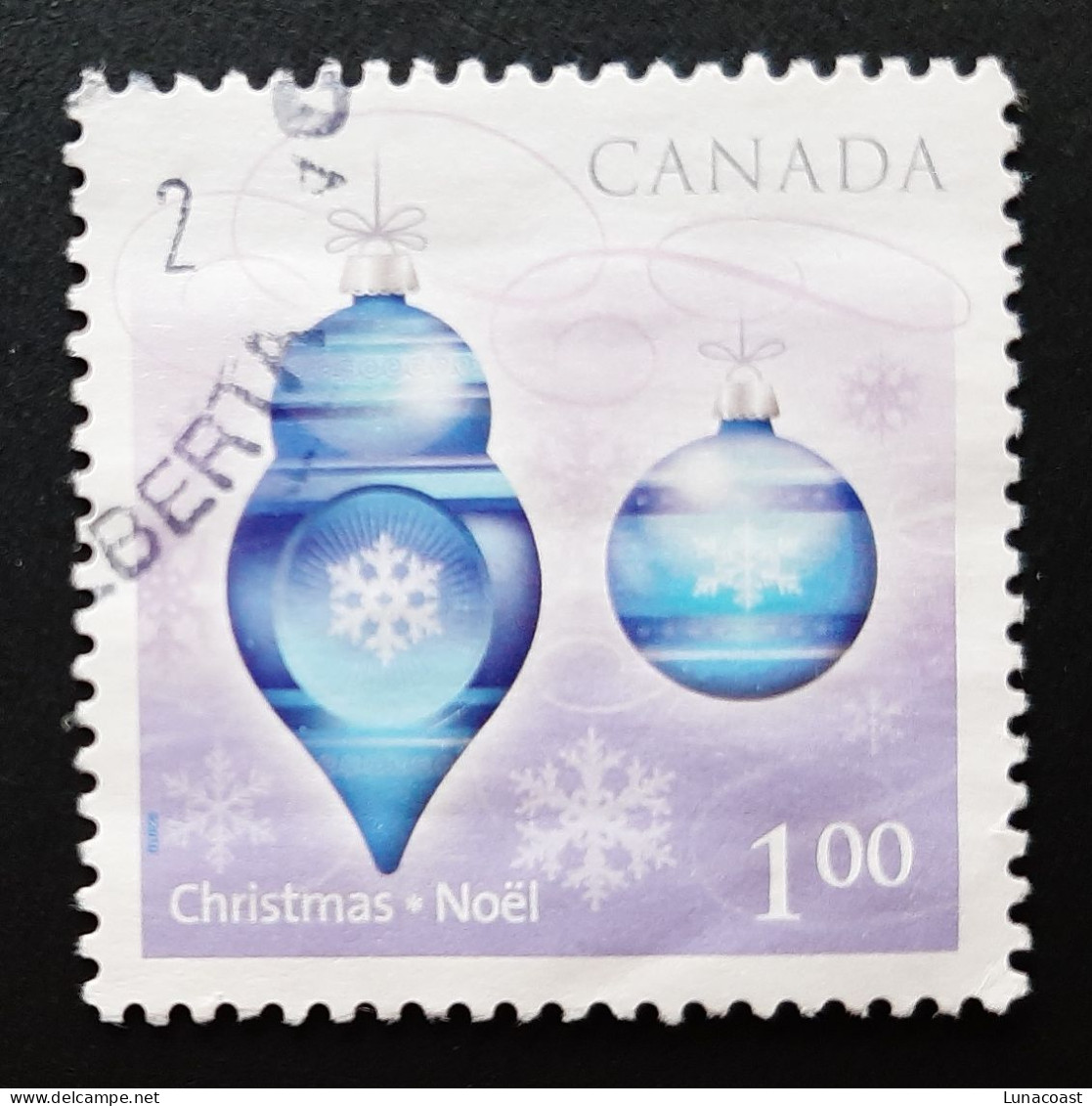 Canada 2010  USED Sc 2411 B   1.00$  Christmas From Souvenir Sheet, Perf.12.5 - Used Stamps