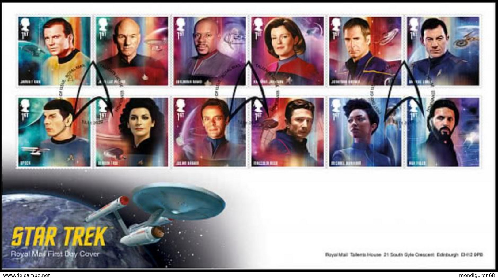 GROSSBRITANNIEN GRANDE BRETAGNE GB 2020 STAR TREK  SET 12V. FDC SG 4424-35 MI 4660-71 YT 5076-87 - 2011-2020 Decimal Issues