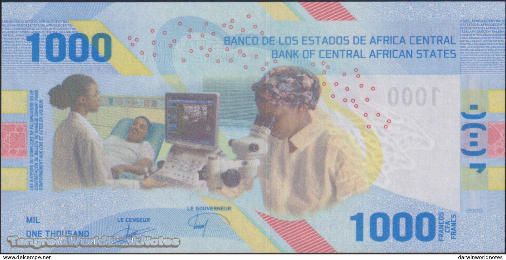 DWN - CENTRAL AFRICAN STATES 701 - 1000 1.000 Francs 2020 (2022) UNC - Various Prefixes - Stati Centrafricani