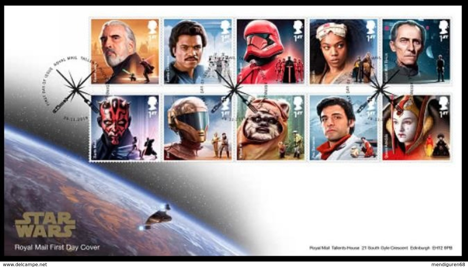 GROSSBRITANNIEN GRANDE BRETAGNE GB 2019 STAR WARS - THE RISE OF SKYWALKER SET OF 10V. FDC SG 4298-307 MI 4490-99 YT 4902 - 2011-2020 Em. Décimales