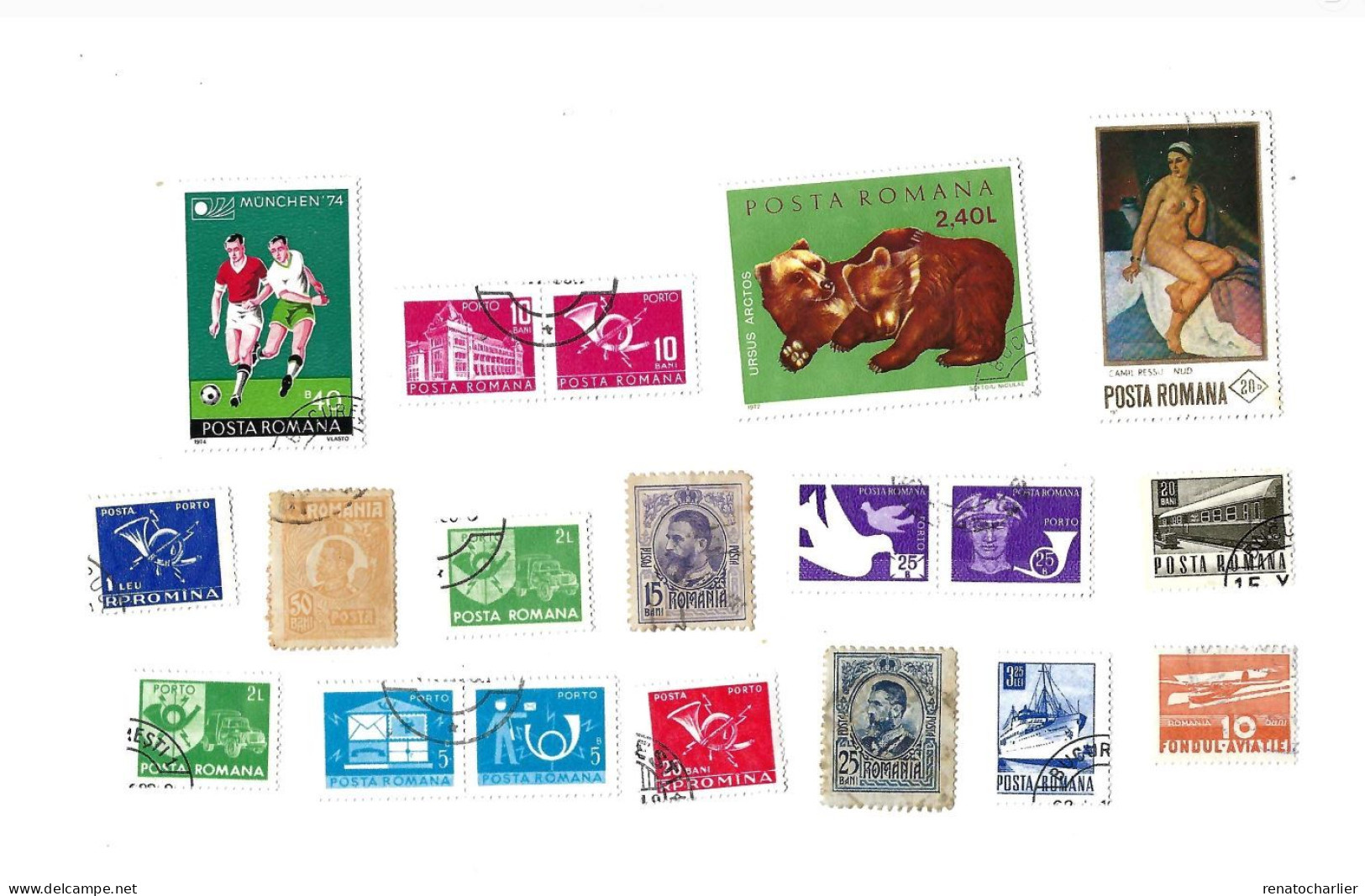 Collection De 35 Timbres Oblitérés. - Collections