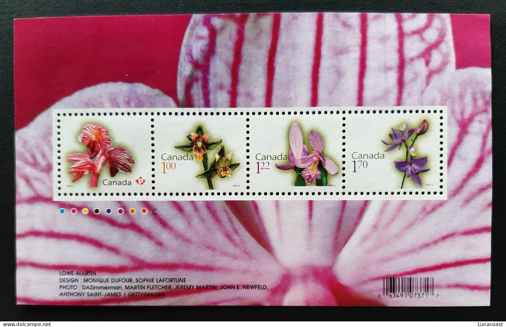 Canada 2010  USED Sc 2356   4.49$  Souvenir Sheet, Flowers - Gebruikt