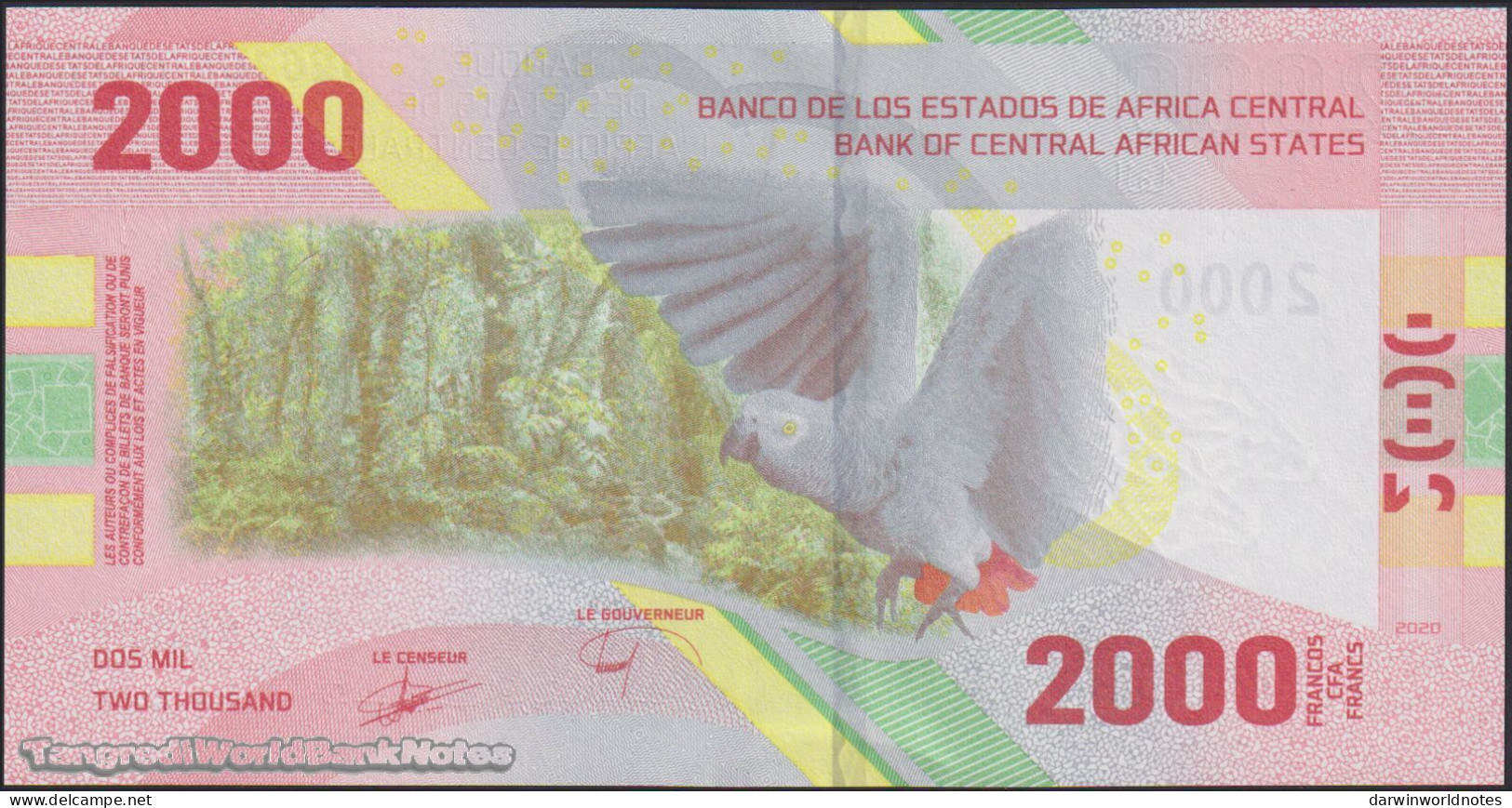 DWN - CENTRAL AFRICAN STATES 702 - 2000 2.000 Francs 2020 (2022) UNC - Various Prefixes - États D'Afrique Centrale