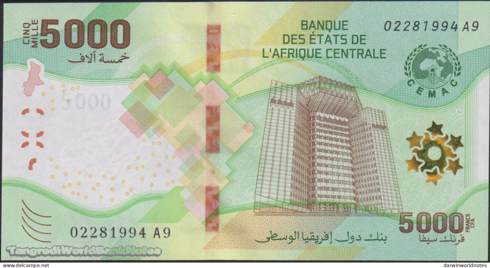 DWN - CENTRAL AFRICAN STATES 703 - 5000 5.000 Francs 2020 (2022) UNC - Various Prefixes - Stati Centrafricani