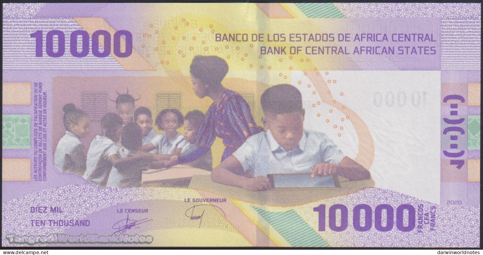 DWN - CENTRAL AFRICAN STATES 704 - 10000 10.000 Francs 2020 (2022) UNC - Various Prefixes - Central African States