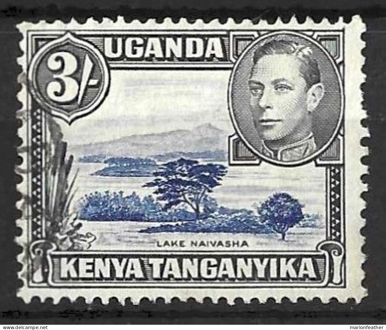 K.U.T....KING GEORGE VI..(1936-52..)....." 1938.."....3/-........P13 X 11.75..........VFU...... - Kenya, Uganda & Tanganyika