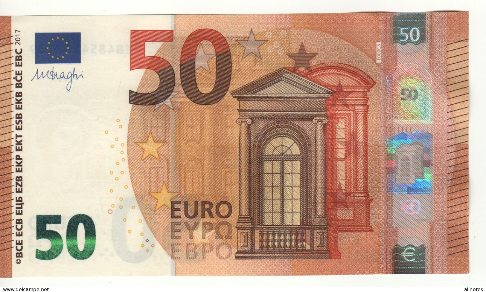 50 EURO   Firma DRAGHI   E 009 C5   EB4854192129    /  FDS - UNC - 50 Euro