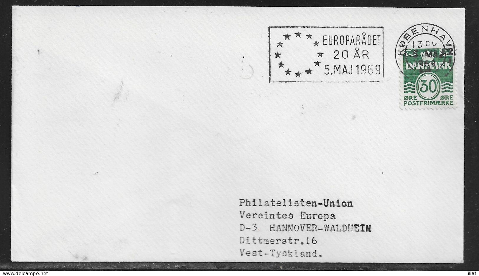 Denmark. 20 Years Of The European Council.   Philatelic Envelope With Special Cancellation. - Brieven En Documenten