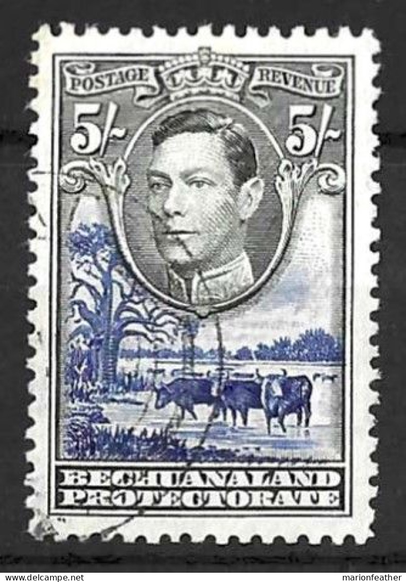 BECHUANALAND.....KING GEORGE VI..(1936-52..)......5/-......SG127.....(CAT.VAL.£32..).....CDS.....VFU... - 1885-1964 Protectoraat Van Bechuanaland