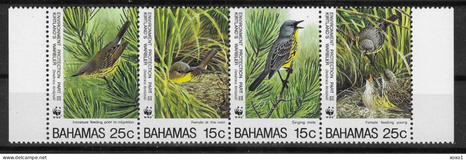 Bahamas 1995 MiNr. 866 - 870 Birds Kirtland's Warbler WWF 4v MNH** 3.50 € - Bahamas (1973-...)