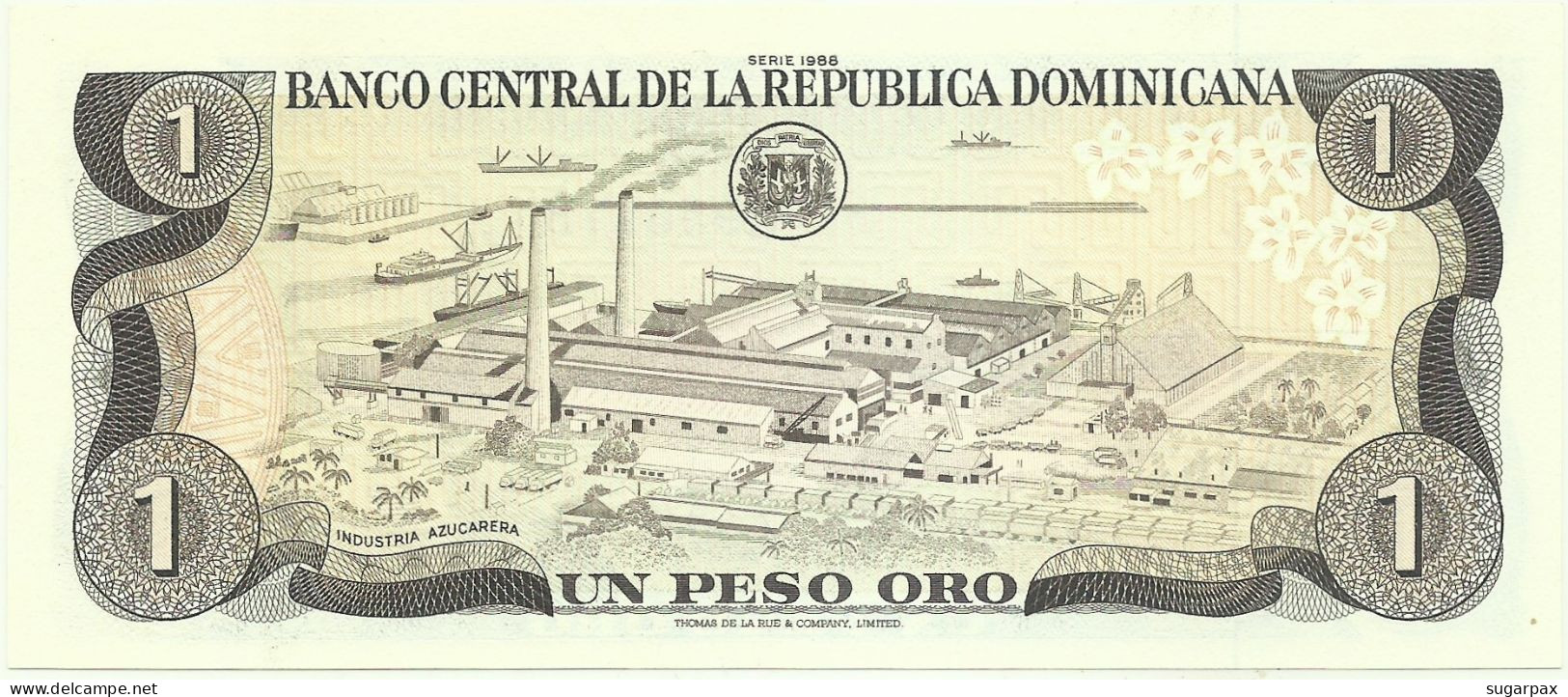 Dominican Republic - 1 Peso Oro - 1988 - P 126.c - Unc. - República Dominicana