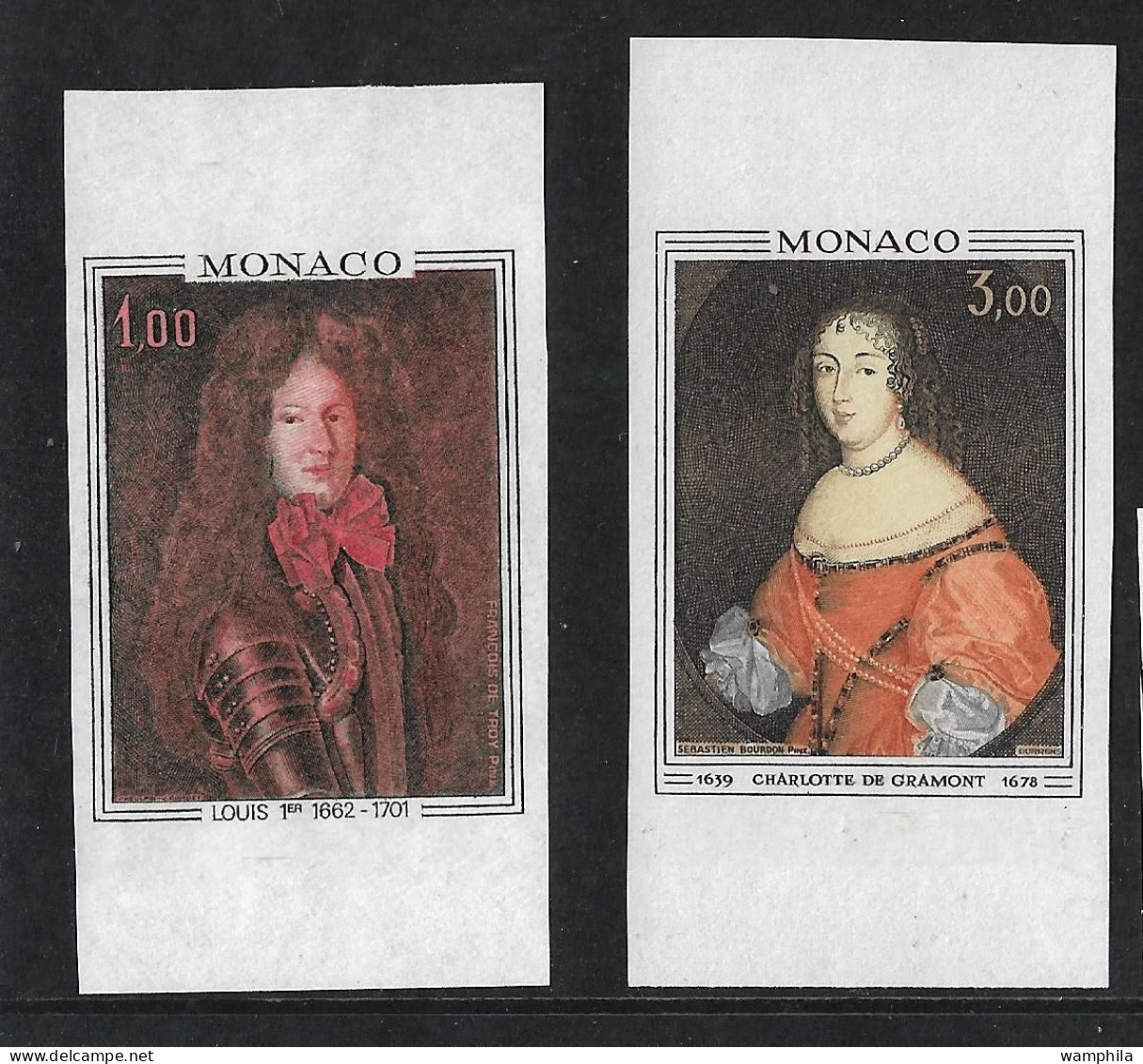 Monaco N°845/46** Non Dentelé Prince Et Princesse De Monaco. Cote 130€. - Variétés