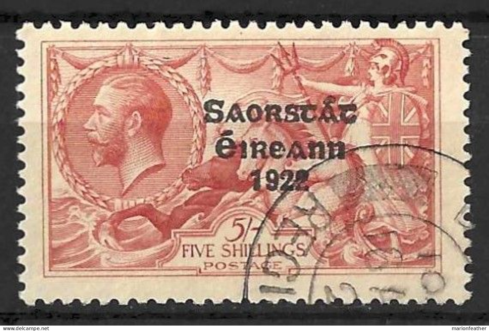 IRELAND...KING GEORGE V..(1910-36..)...".1925."......SEAHORSE...DISCRIPTION BELOW....CDS....VFU.. - Usados