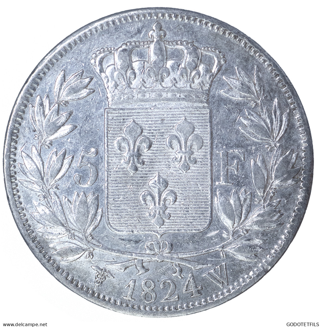 Louis XVIII-5 Francs 1824 Lille - 5 Francs