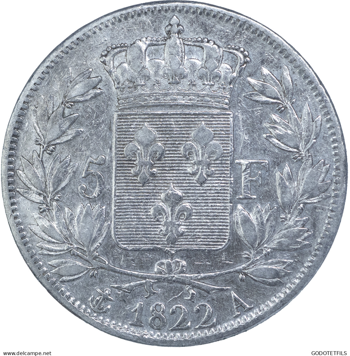 Louis XVIII-5 Francs 1822 Paris - 5 Francs