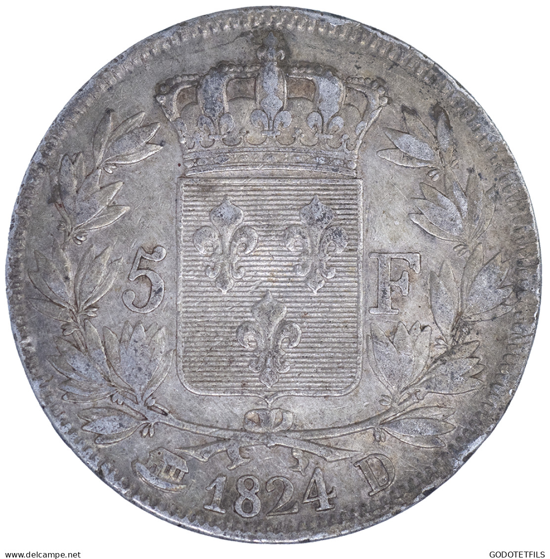 Louis XVIII-5 Francs 1824 Lyon - 5 Francs