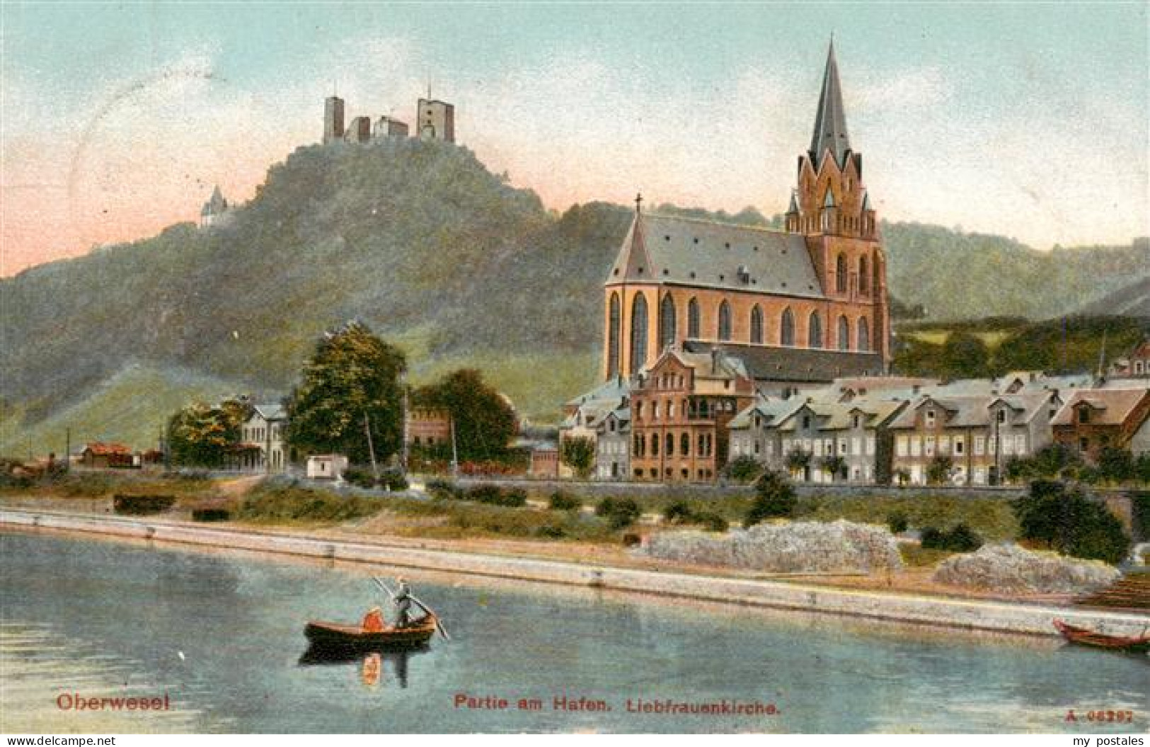 73948941 Oberwesel_Rhein Partie Am Hafen Liebfrauenkirche - Oberwesel