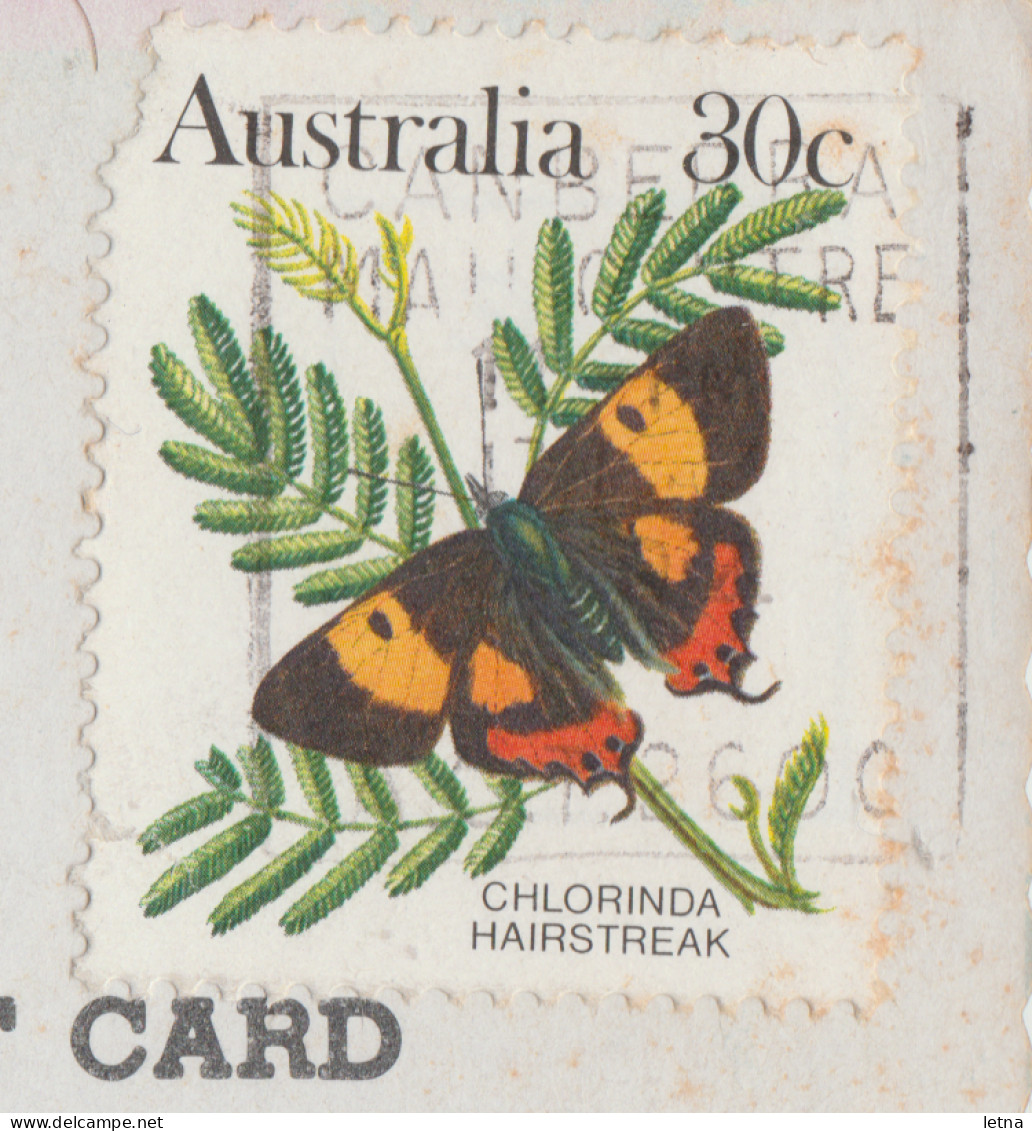 Australia NEW SOUTH WALES NSW Surveyor General Historic Inn BERRIMA ICP 8024 Postcard 1984 Pmk Butterfly Stamp - Autres & Non Classés