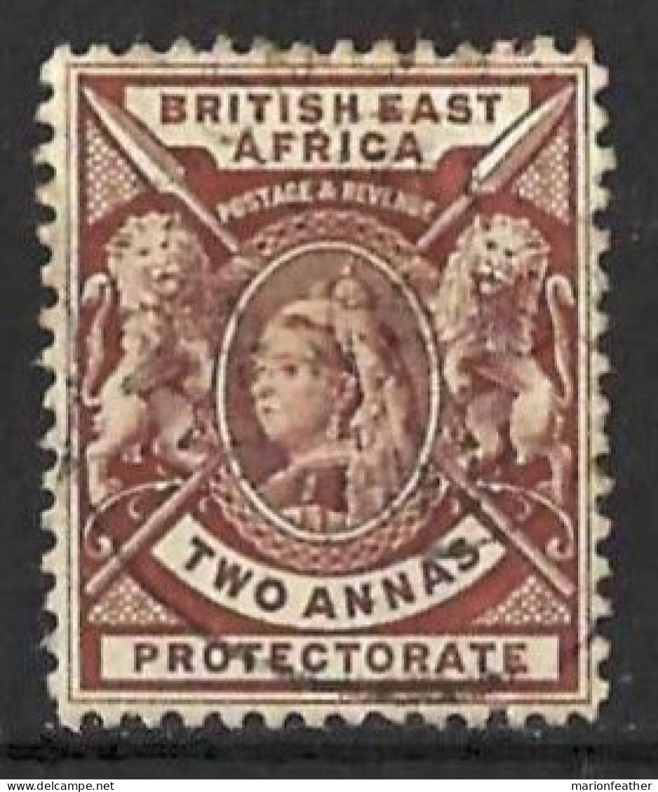 K.U.T..." Br EAST AFRICA.."....QUEEN VICTORIA...(1837-01.)....2As....WITH NICE WMK SHOWING LETTERS " EN "....VFU. - Brits Oost-Afrika