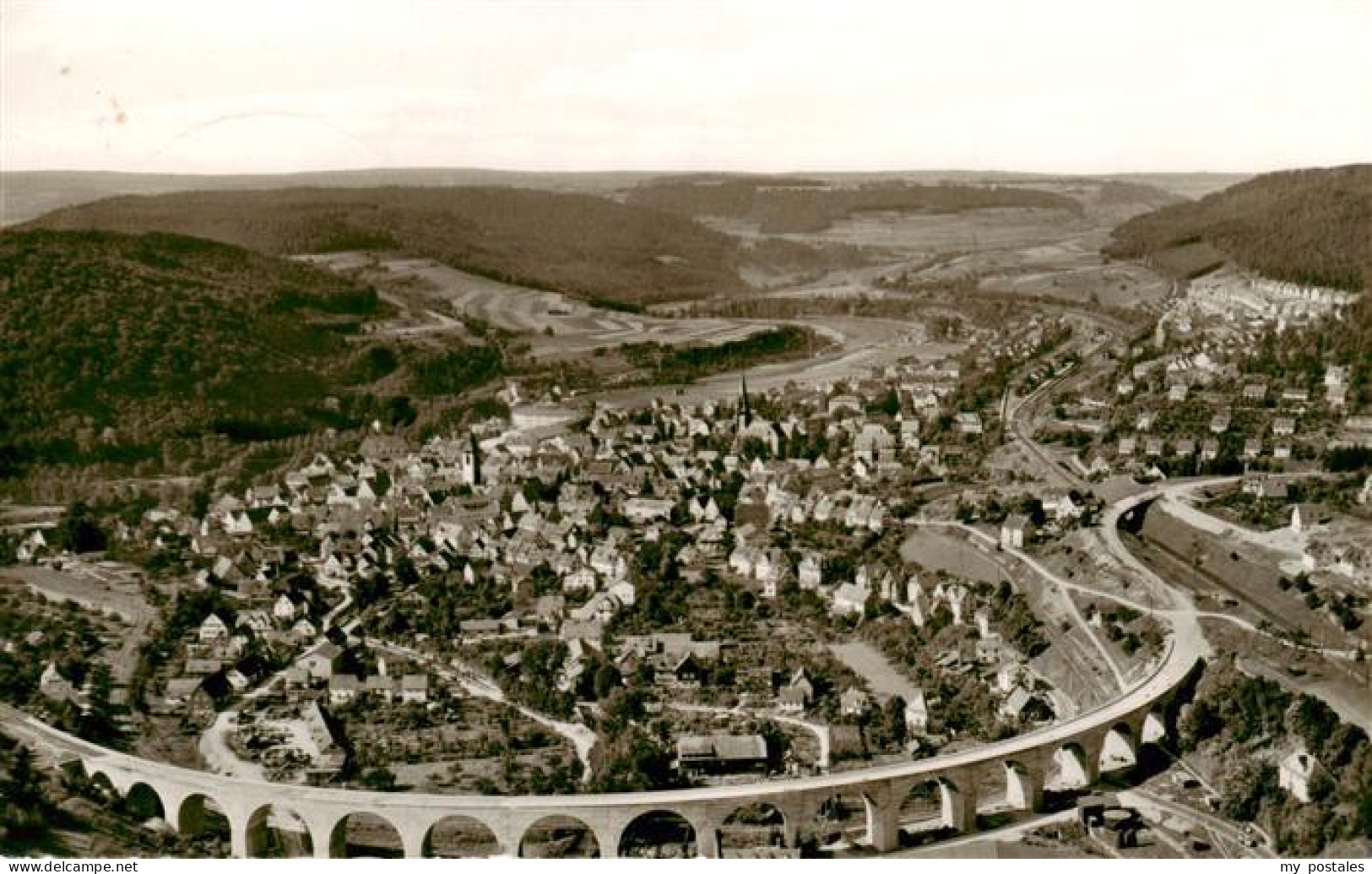 73907354 Nagold Fliegeraufnahme Mit Viadukt - Nagold