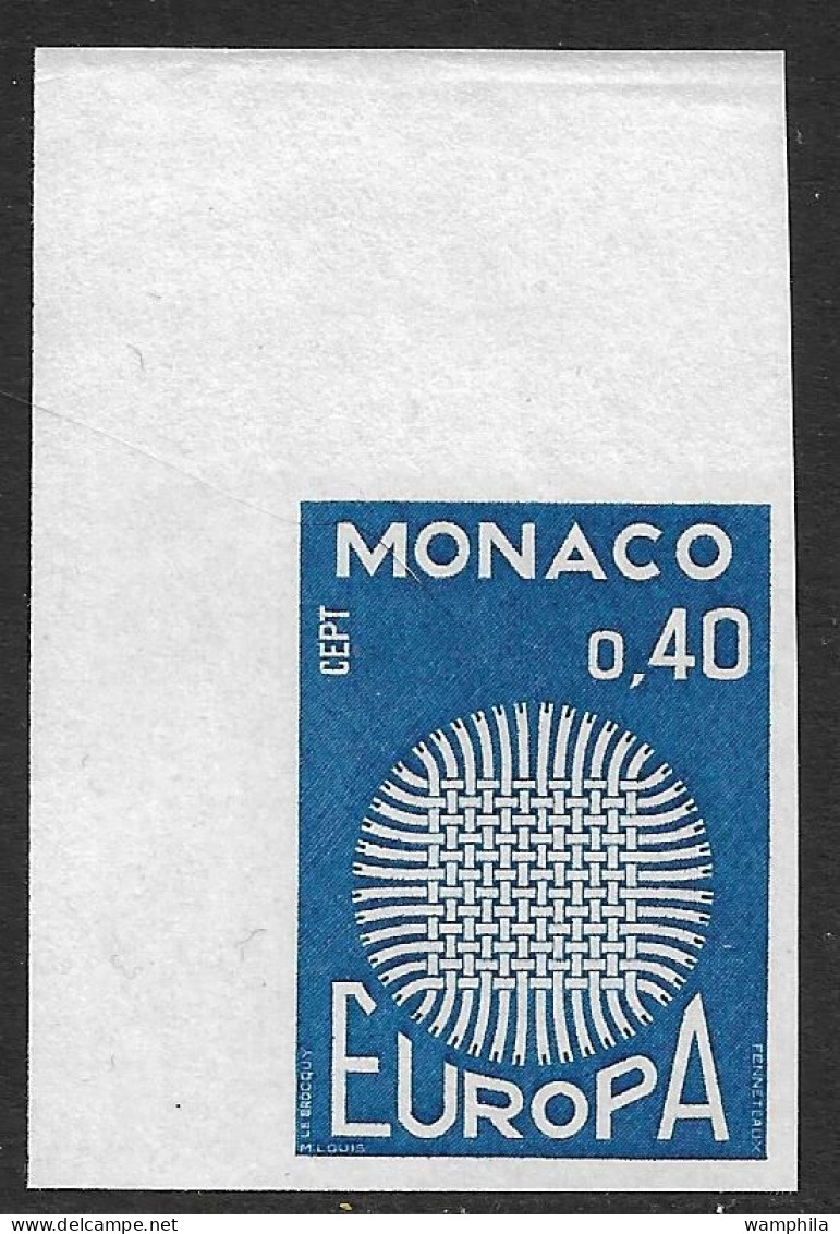 Monaco Essais 819** En Bleu Non Dentelé. Europa 1970. - Errors And Oddities