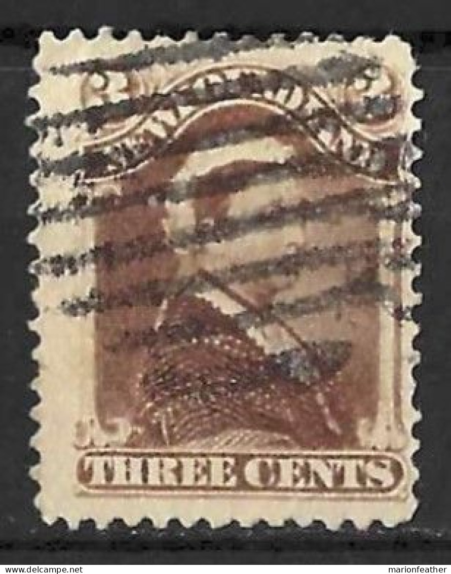 NEWFOUNDLAND....QUEEN VICTORIA...(1837-01.)...." 1887..".....3c........SG52....CREASED.......USED.. - 1865-1902