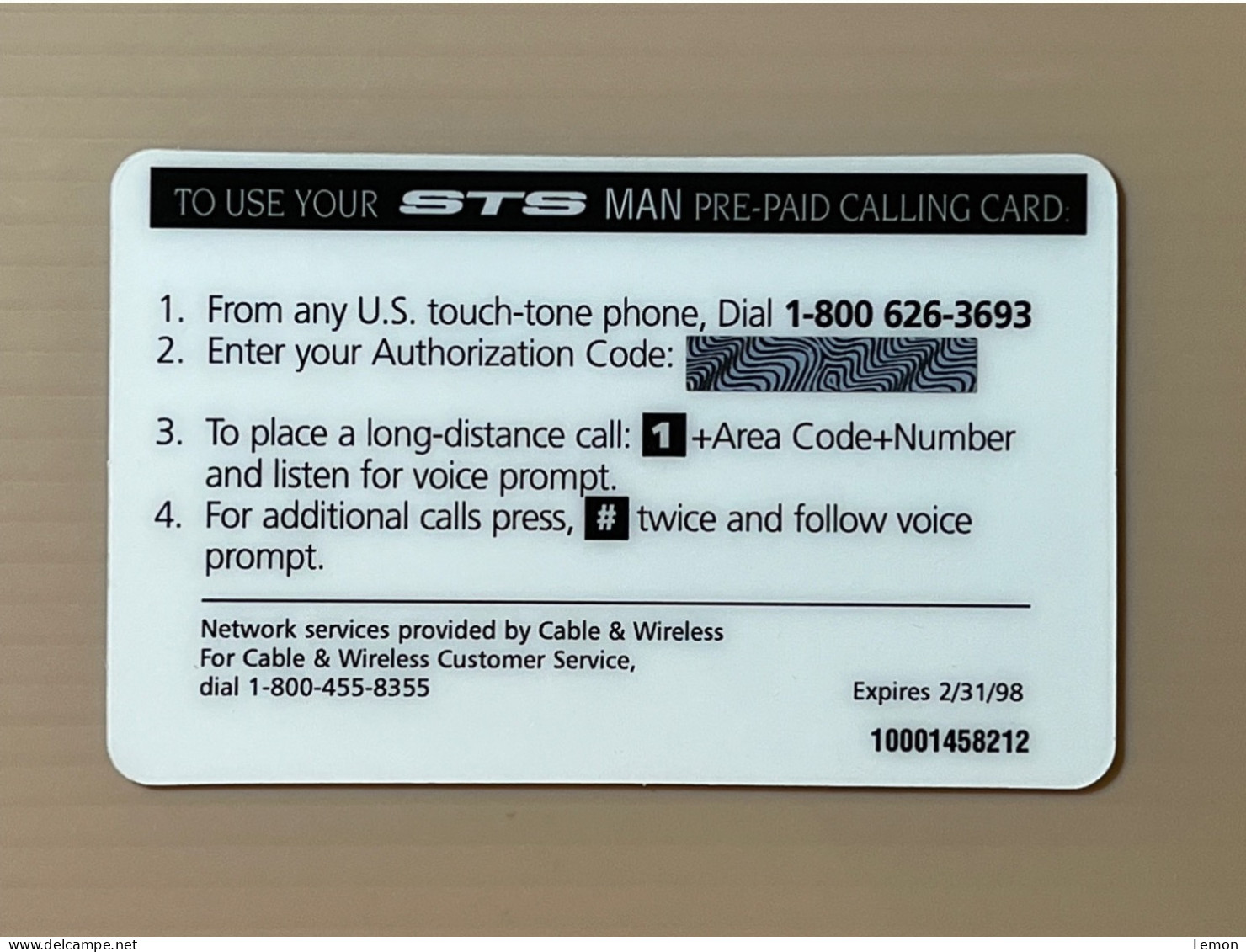 USA UNITED STATES America STS Collection Prepaid Telecard Phonecard, STS MAN, Set Of 1 Card - Collezioni