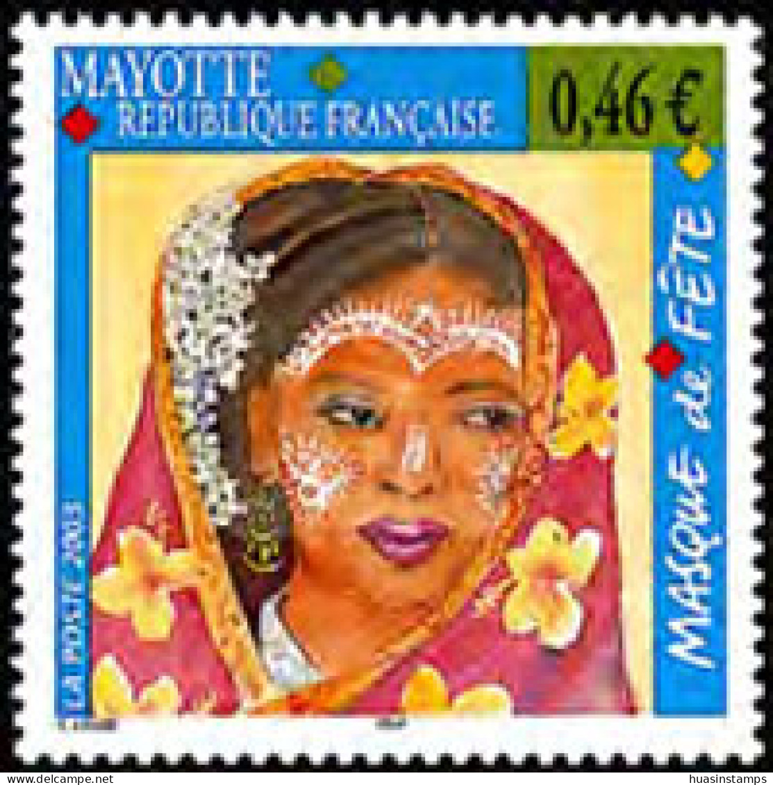 MAYOTTE 2003 - Scott# 186 Face Decorations Set Of 1 MNH - Other & Unclassified