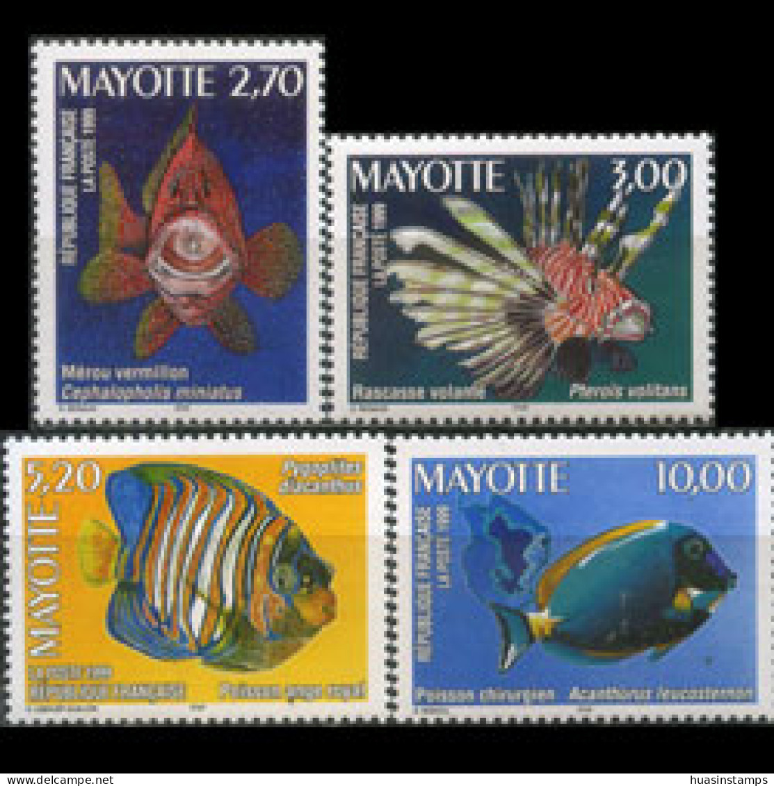 MAYOTTE 1999 - Scott# 121-4 Tropical Fish Set Of 4 MNH - Autres & Non Classés