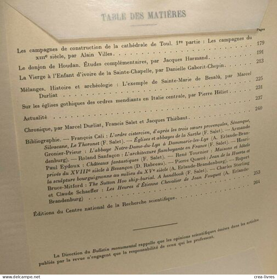 Bulletin Monumental Année 1972 - TOME 130 - Fascicules 1 à 4 - Revue Trimestrielle - Archéologie