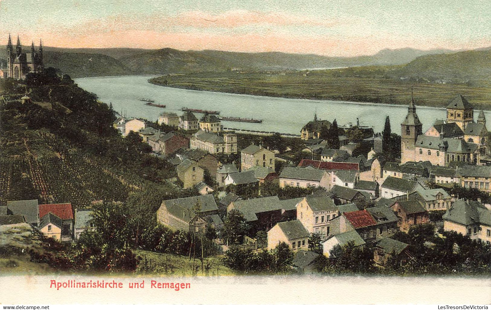 ALLEMAGNE - Apollinariskirche Und Remagen - Colorisé - Vue D'ensemble - Carte Postale Ancienne - Remagen