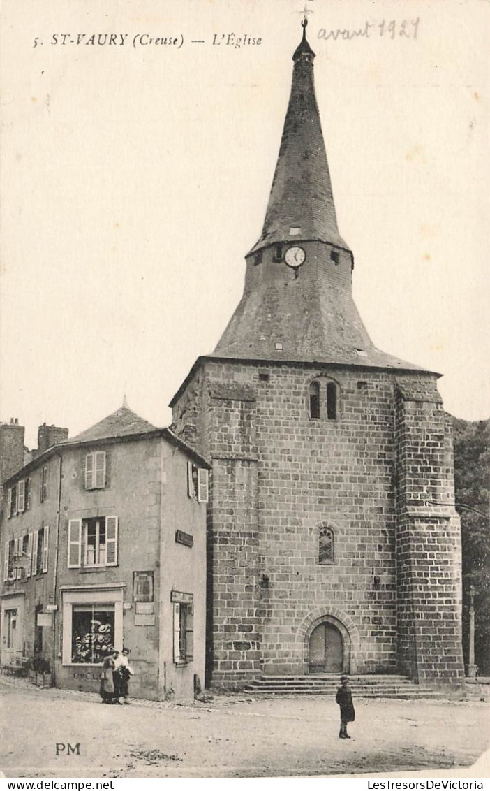 FRANCE - St Vaury (Creuse) - L'Eglise  - Avant 1927 - PM - Carte Postale Ancienne - Sonstige & Ohne Zuordnung