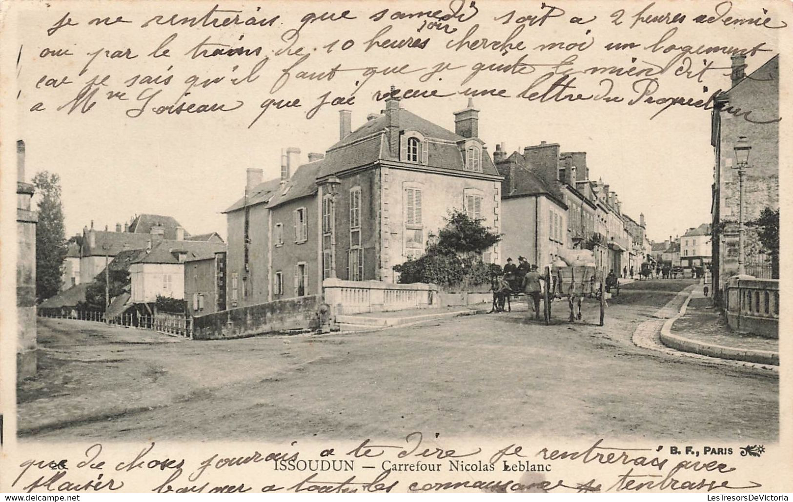 FRANCE - Issoudun - Carrefour Nicolas Leblanc - Charrette - Carte Postale Ancienne - Issoudun