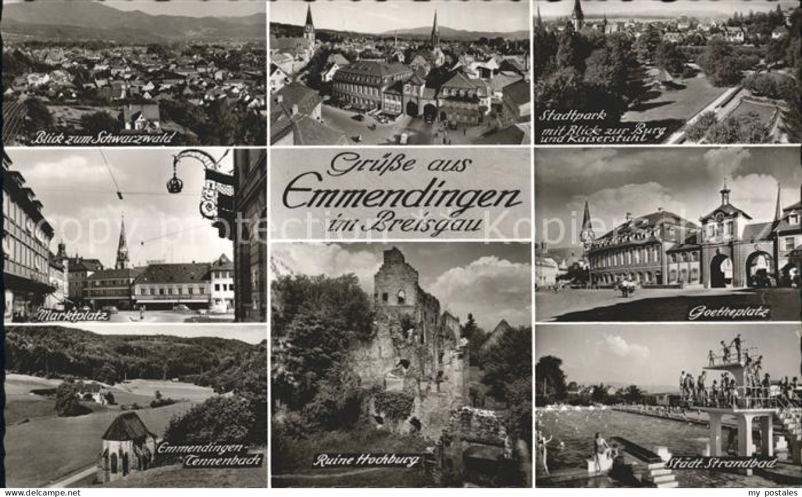 41780255 Emmendingen Ansichten Goetheplatz Ruine Hochburg  Emmendingen - Emmendingen